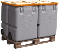 MOBIL-BOX pro skladování a přepravu nebezpečných materiálů 170 l, oranžový