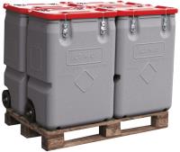 MOBIL-BOX pro skladování a přepravu nebezpečných materiálů 170 l, červený